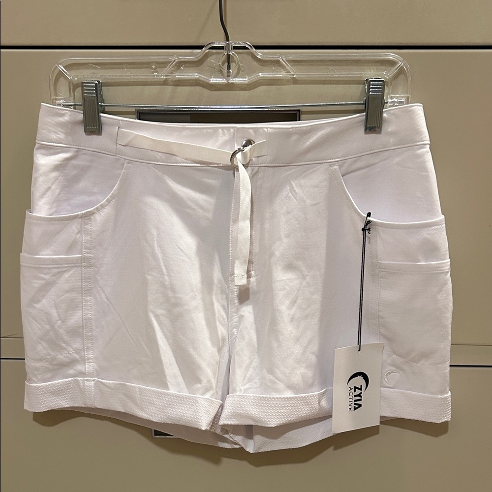 ZYIA Active Women's White Cargo Shorts